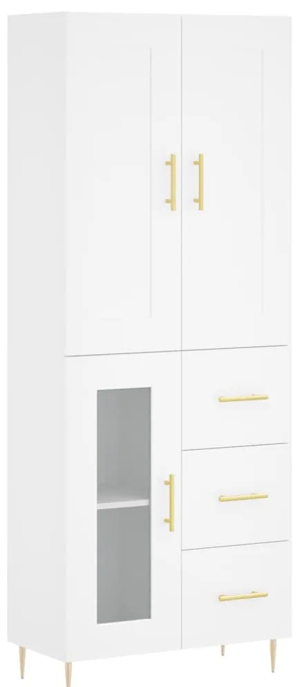 3199929 vidaXL Dulap înalt, alb, 69,5x34x180 cm, lemn compozit