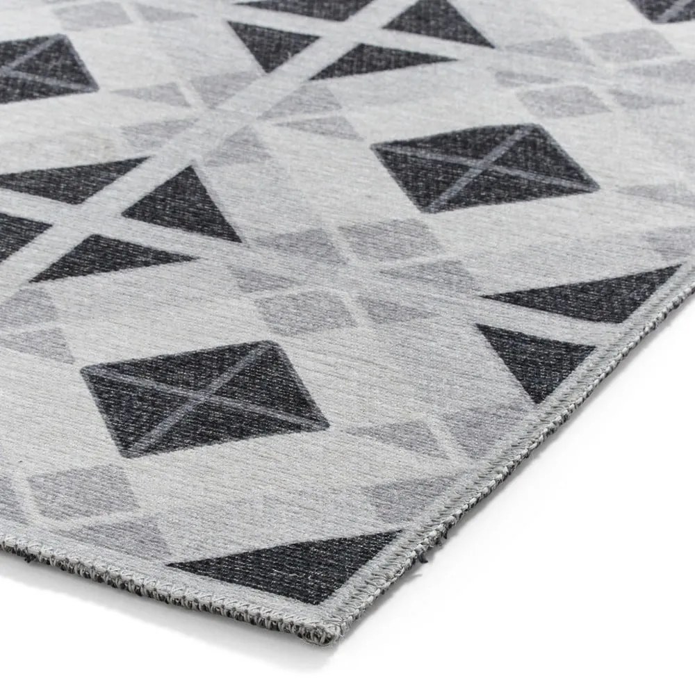 Covor tip traversă gri deschis-gri închis lavabil 61x170 cm Victoria Light – Think Rugs