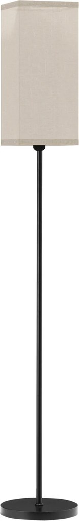 HOMCOM Lampă de Podea cu Întrerupător de Picior din Material Textil cu Efect de In și Metal, Ø25x161,5 cm, Negru | Aosom Romania