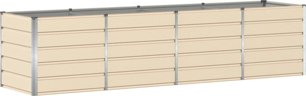 vidaXL Jardinieră Creme 240 x 80 x 75 cm Oțel