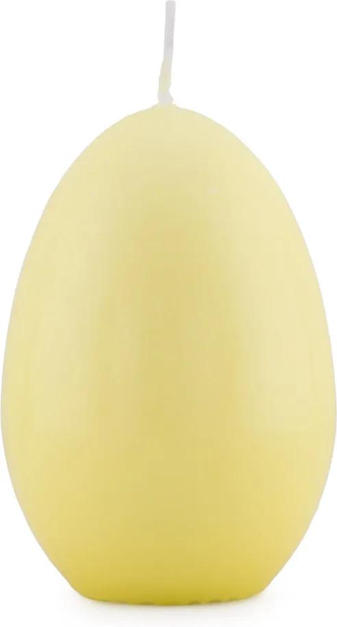 Lumanare in forma de ou, galben, 11,5 cm