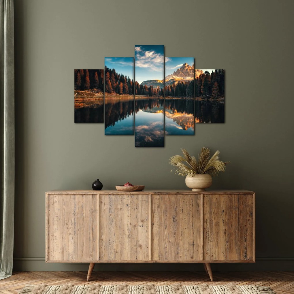 Tablou - Alpi, Italia, Dolomiți, Lago Antorno (150x105 cm)