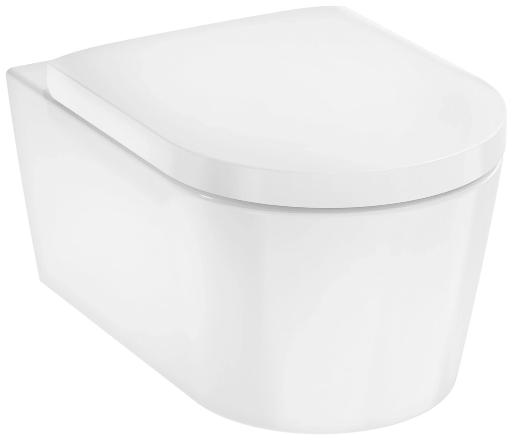 Hansgrohe EluPura S vas wc cu capac soft-close agăţat da alb 62021450