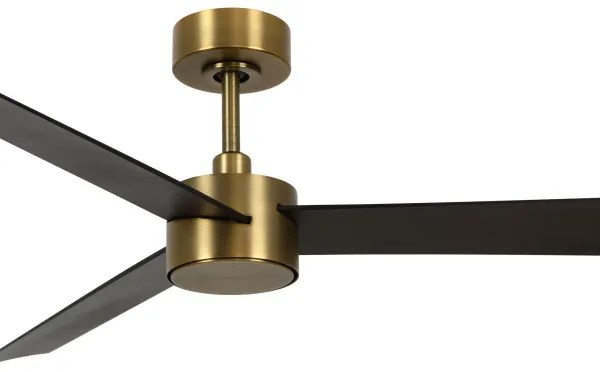 Ventilator LED dimabil Lucci air 21610549 CLIMATE 12W/230V wenge/auriu + telecomandă