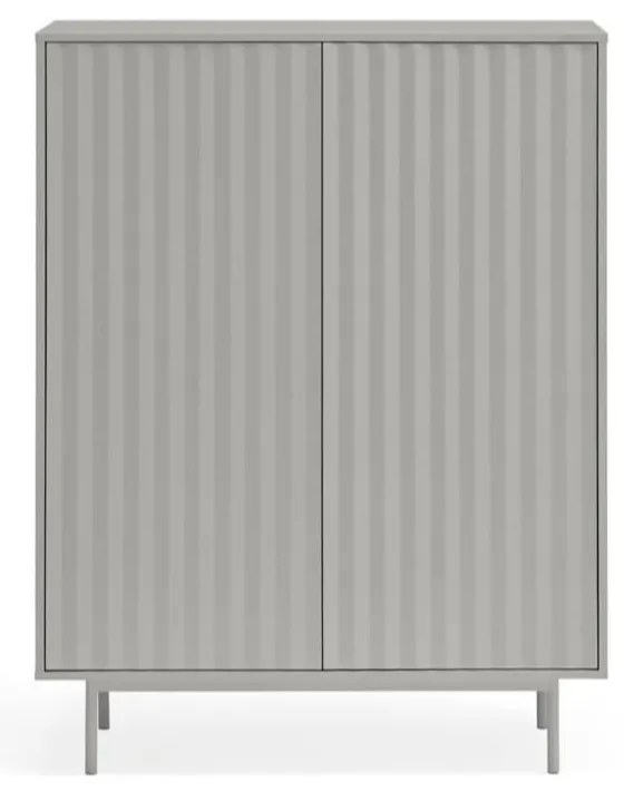 Comodă gri înaltă 97x130 cm Sierra – Teulat