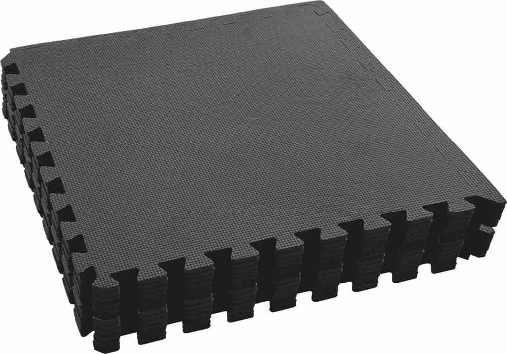 vidaXL Saltele de exerciții puzzle 12 pcs Negru 4,32 ㎡ Spumă EVA