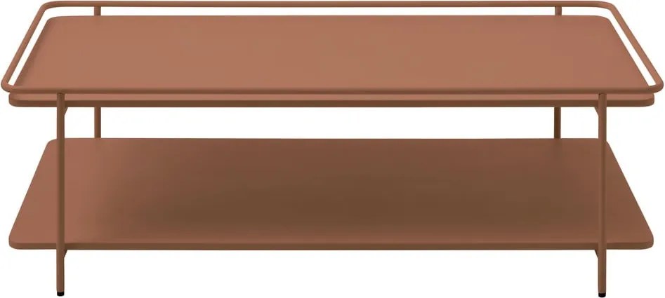 Măsuță de cafea teracotă din metal 55x110 cm Yuba – Unique Furniture