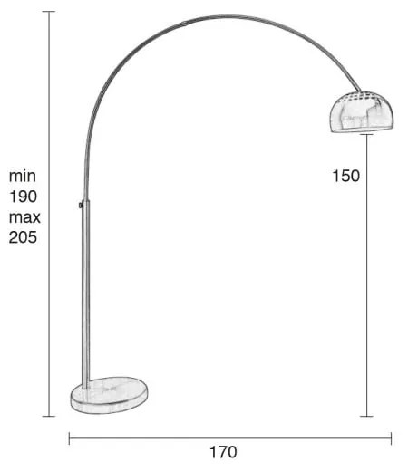 Lampadar Zuiver Bow, alămiu