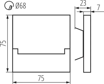 Kanlux 27087 - LED Aplică perete scară SABIK LED/0,8W/12V 3000K