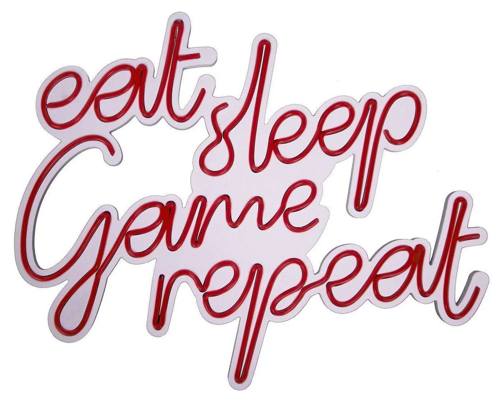 Aplica de Perete Neon eat sleep game repeat, 51 x 41 cm