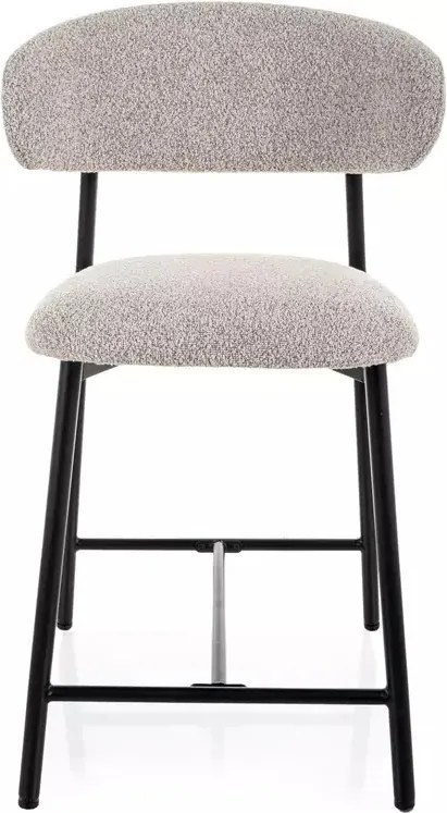 Scaun de bar Elton H-2 Noelle bej 231 / negru mat