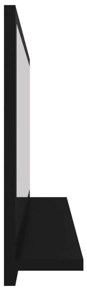 Oglinda de baie, negru, 80 x 10,5 x 37 cm, PAL Negru, 80 cm