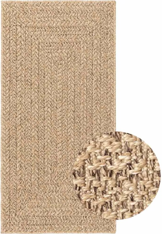 vidaXL Covor ZIZUR aspect iută, 60x110 cm, pentru interior și exterior