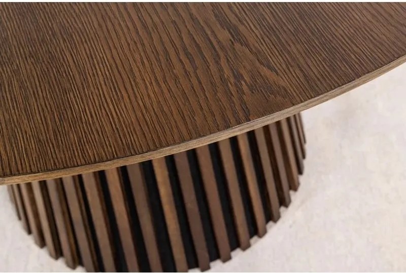 Masa rotunda Valhalla Wood 140cm, stejar inchis