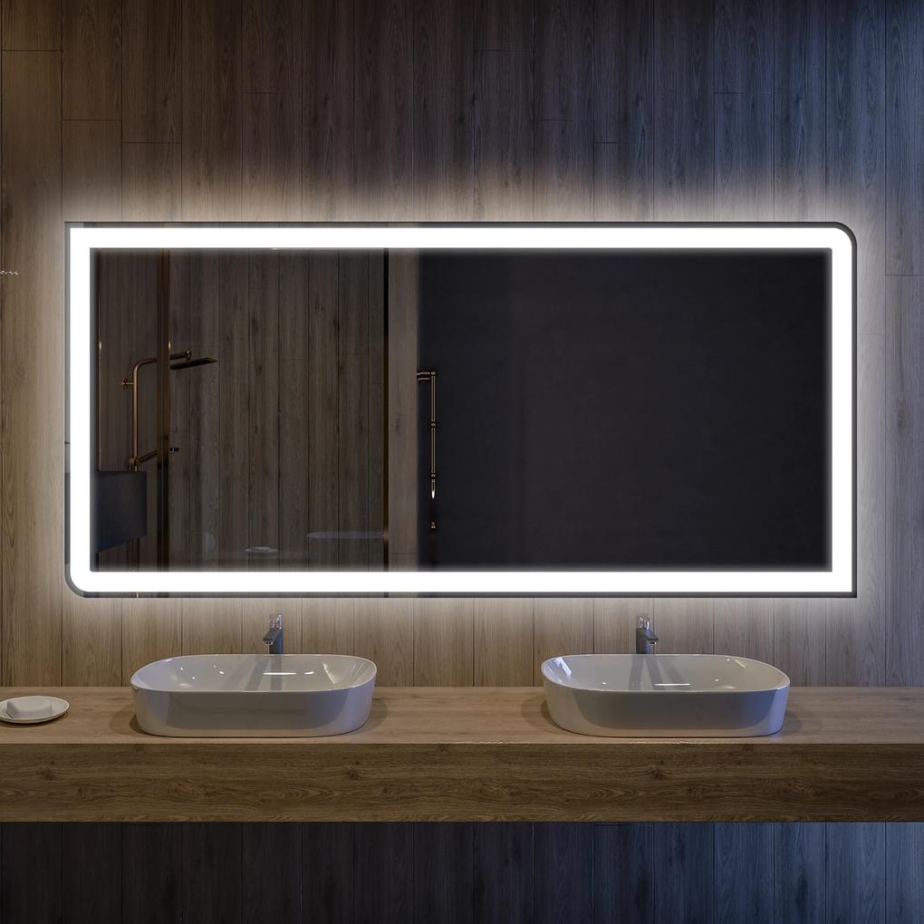 Oglindă de baie cu iluminare LED80