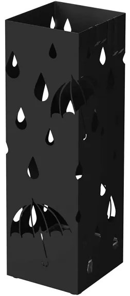 Suport Umbrela Drops Negru, 15.5 x 15.5 x 49 cm