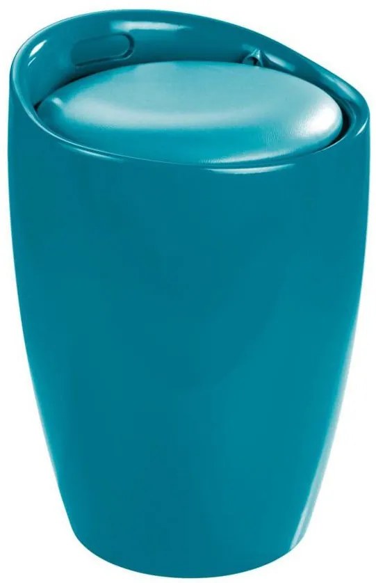 Cos de rufe ce functioneaza si ca scaun, Wenko, 20L, Albastru