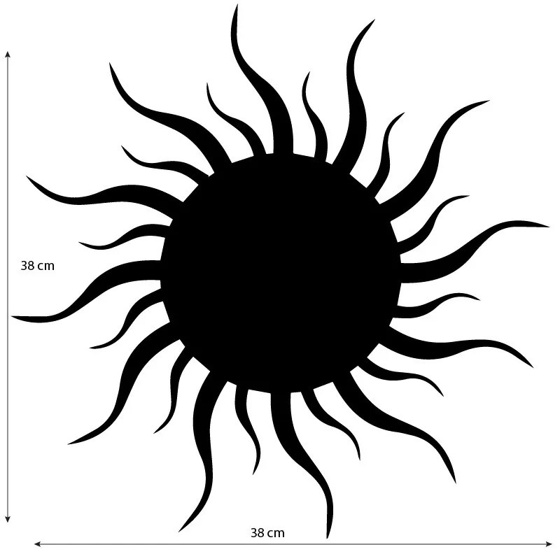 Sticker perete 3D Mirror Gold Sun