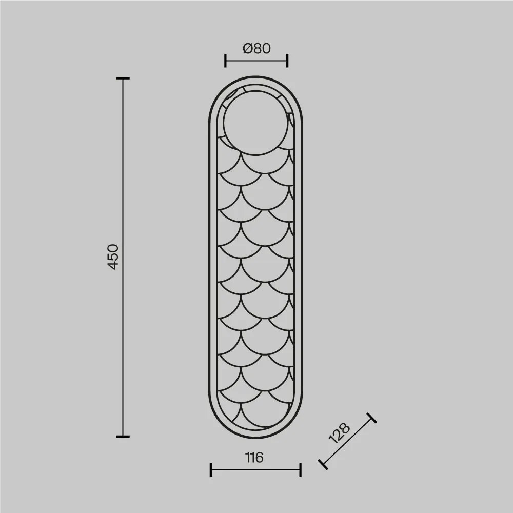 Aplica LED mozaic din sidef natural Capiz Perlamour