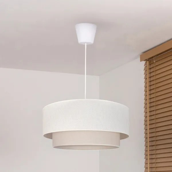 Brilagi - Pendul LED pe cablu BOHO ECO 1xE27/10W/230V Ø 40 cm crem