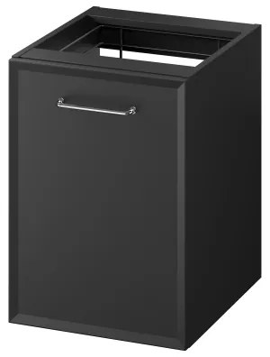 Cersanit S1022-012 - Dulap suspendat pentru baie MILLE cu coș pentru rufe, 40x45 cm, negru