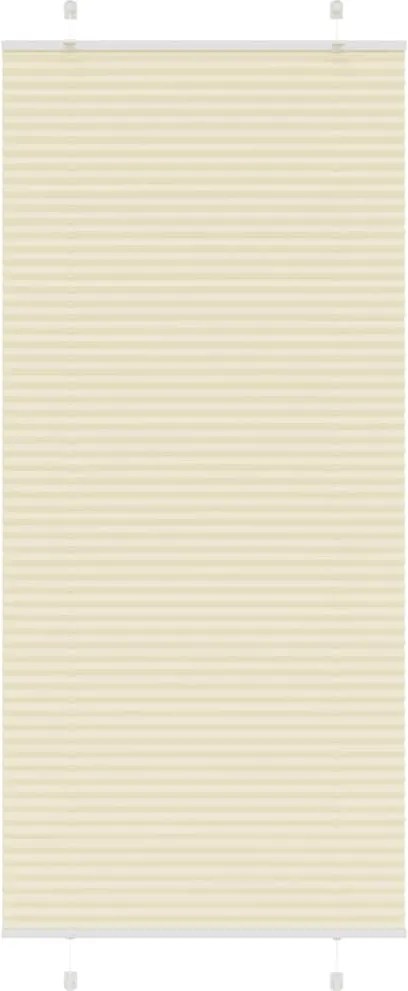 vidaXL Jaluzea plisată Crem 85x200cm Lățime țesătură 84,4 cm
