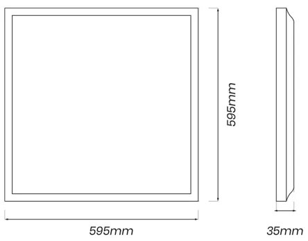 Panou LED 40W 230V 4000K 60x60 cm