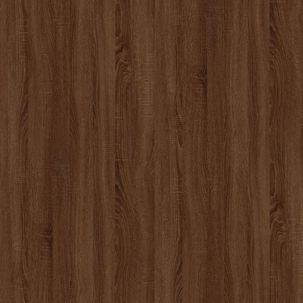 Noptiera, stejar maro, 41x40x36 cm, lemn compozit 1, Stejar brun