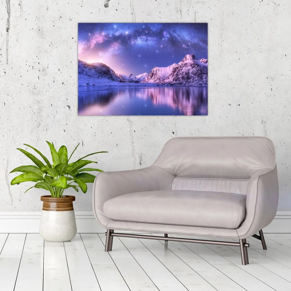 Tablou pe sticlă - Peisaj arctic (70x50 cm)