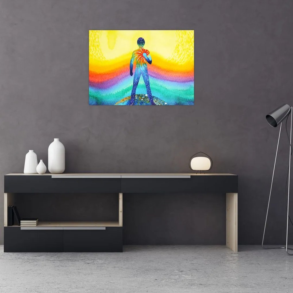 Tablou pe sticlă - Forța interioară (70x50 cm)