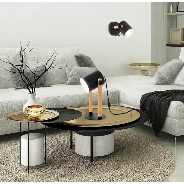 Eglo 43046 - Aplică perete HORNWOOD 1xE27/28W/230V