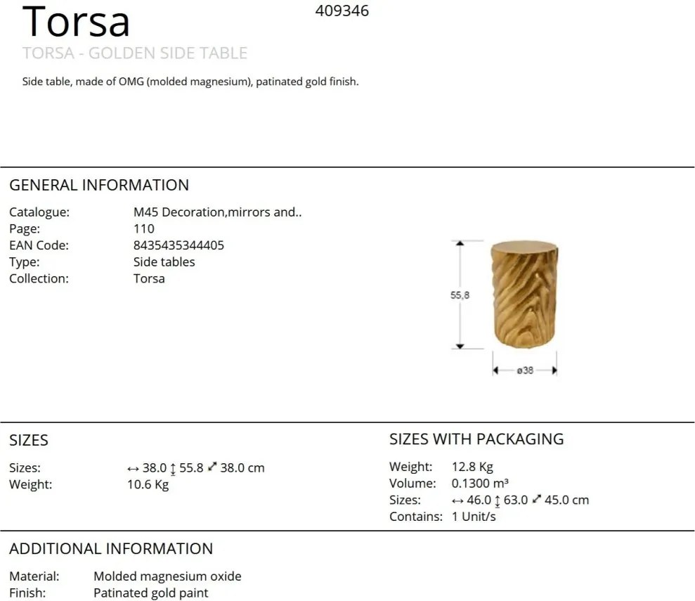 Masuta laterala design modern Torsa