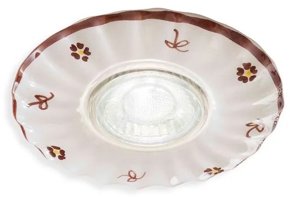 Spot incastrabil design retro realizat manual din ceramica PESCARA