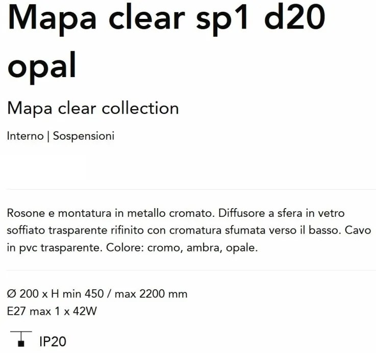 Lustra/Pendul design decorativ Mapa opal sp1 d20