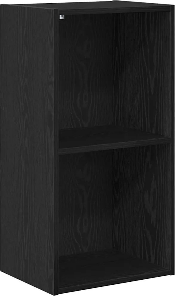 vidaXL Raft pentru cărți Stejar Negru 40 x 30 x 77 cm Lemn compozit