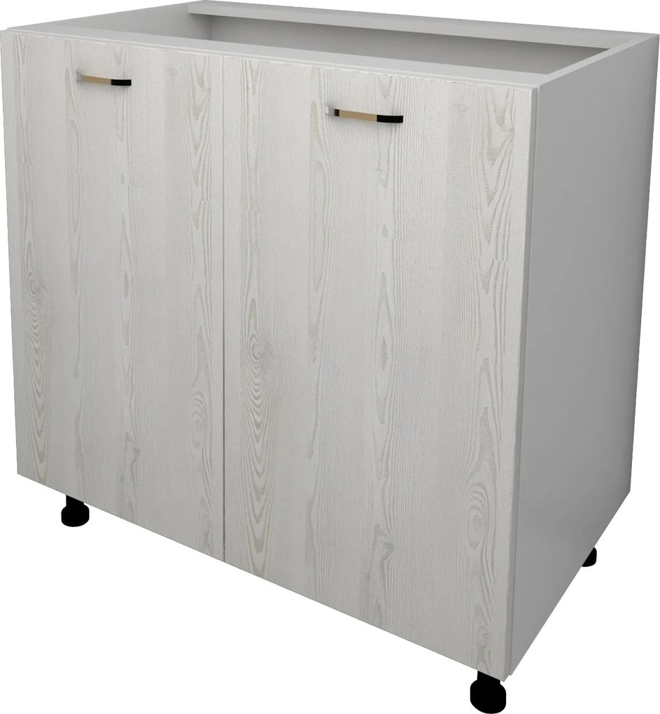 Corp Baza Lecce, 2 Usi, Pin Alb/Alb, 80 x 50 x 80 cm