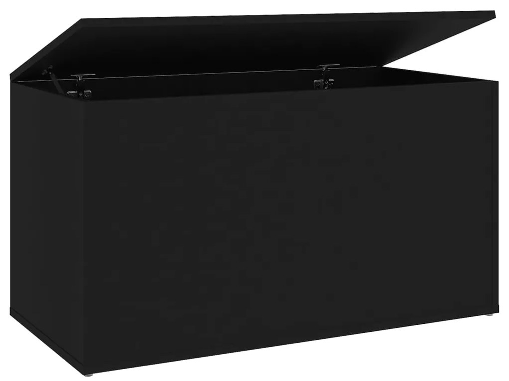 803057 vidaXL Cufăr de depozitare, negru, 84x42x46 cm, lemn compozit