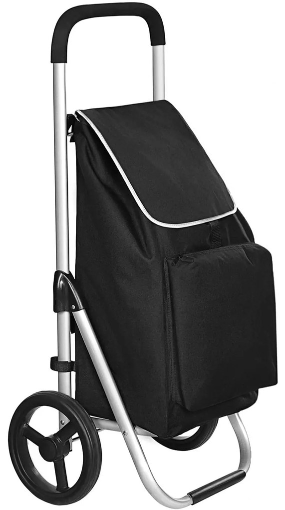 Carucior cumparaturi Pliabil Negru 40 L