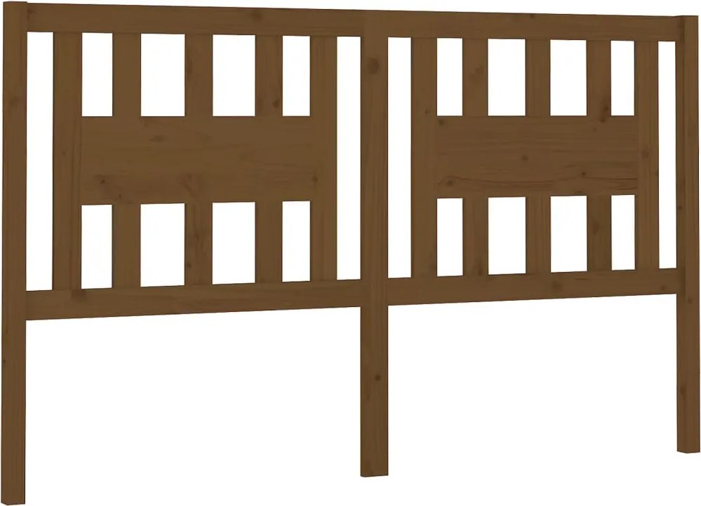 vidaXL Tăblie de pat, maro miere, 166x4x100 cm, lemn masiv de pin