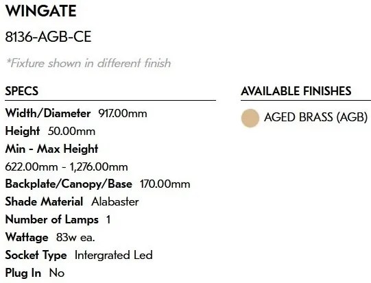 Lustra design inelar LED Wingate 92cm