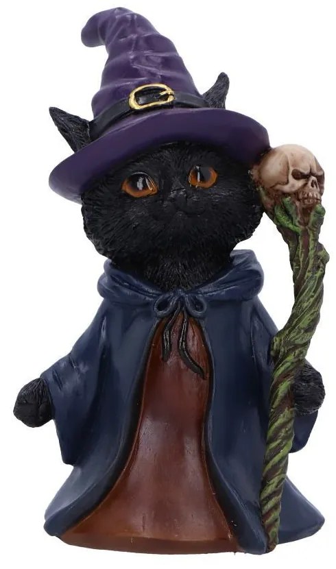 Statueta pisicuta Whiskered Wizard 14 cm