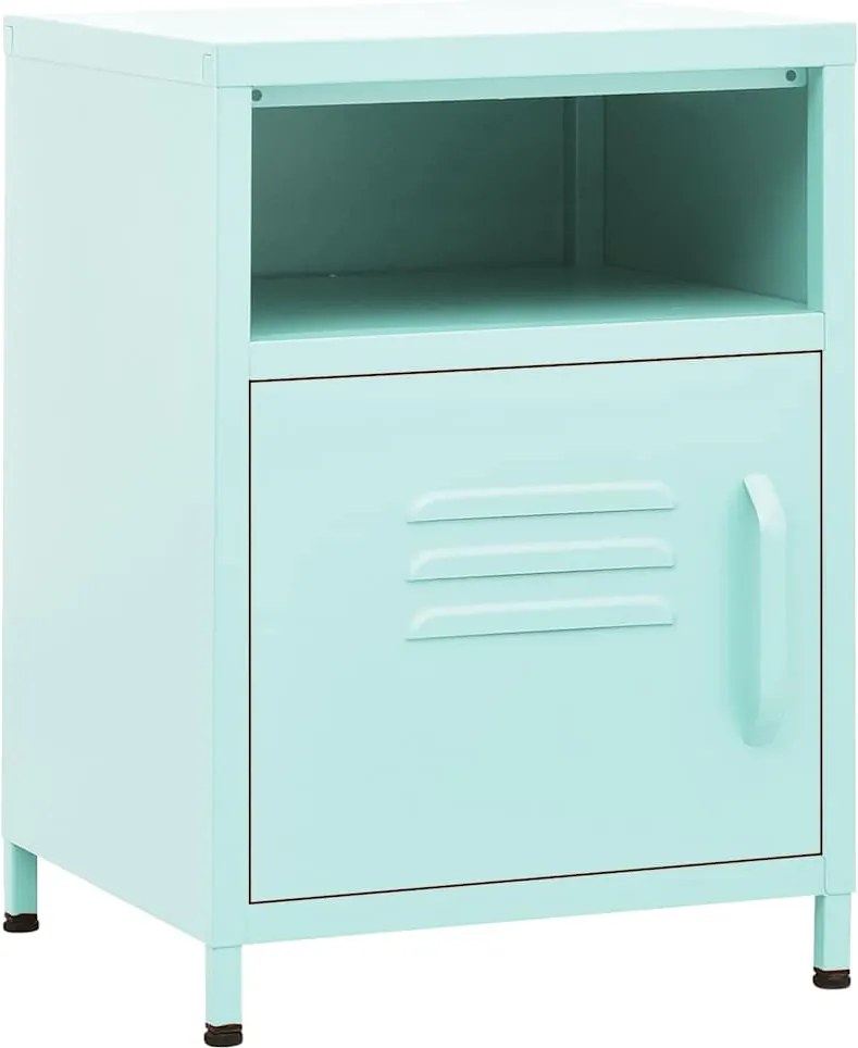 vidaXL Noptieră, mentă, 35x35x51 cm oțel