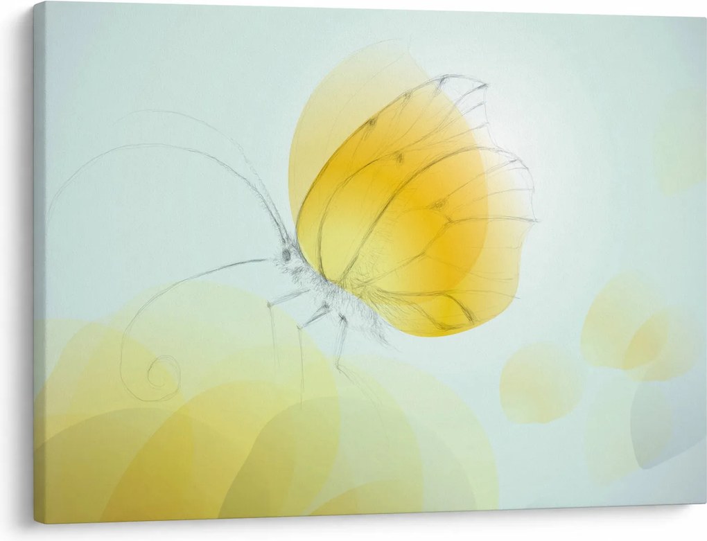Tablou - Fluturele galben (70x50 cm)