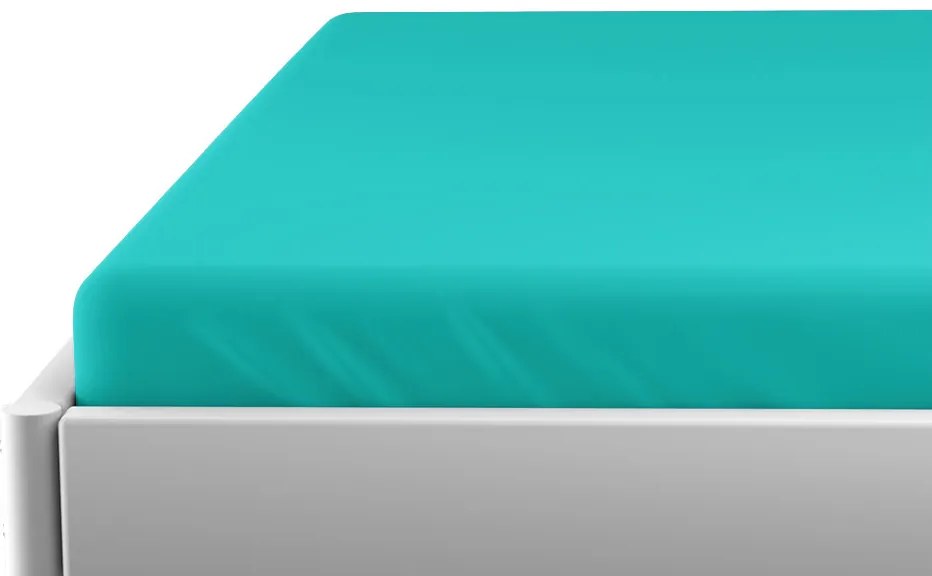 Cearceaf de jerseu pentru patut EXCLUSIVE 60x120 cm turcoaz