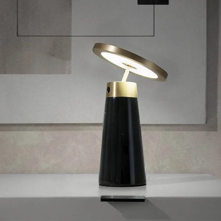 Veioza, Lampa de masa design LUX LED dimabil Marquina marble black