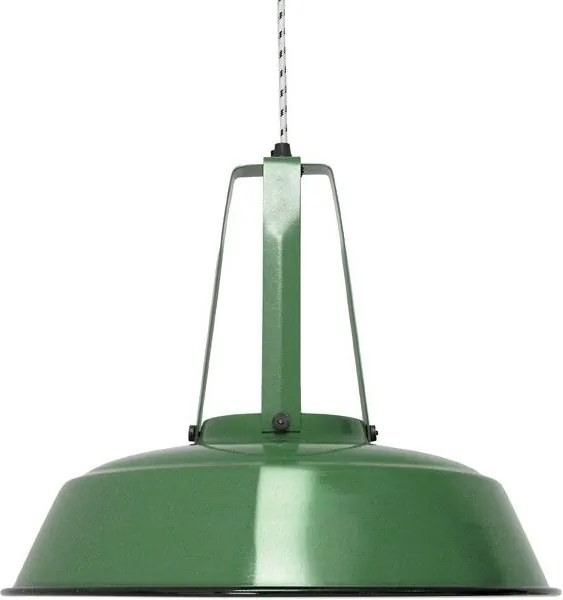 Lampa industriala suspendata din metal Workshop L verde emerald HK Living