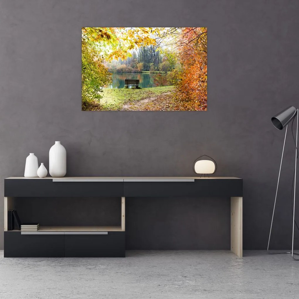 Tablou cu pescărie (90x60 cm)