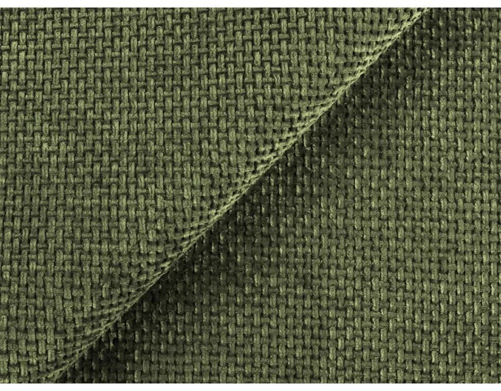 Pat dublu tapițat verde cu spațiu de depozitare cu grilă 140x200 cm Keoni - Makamii