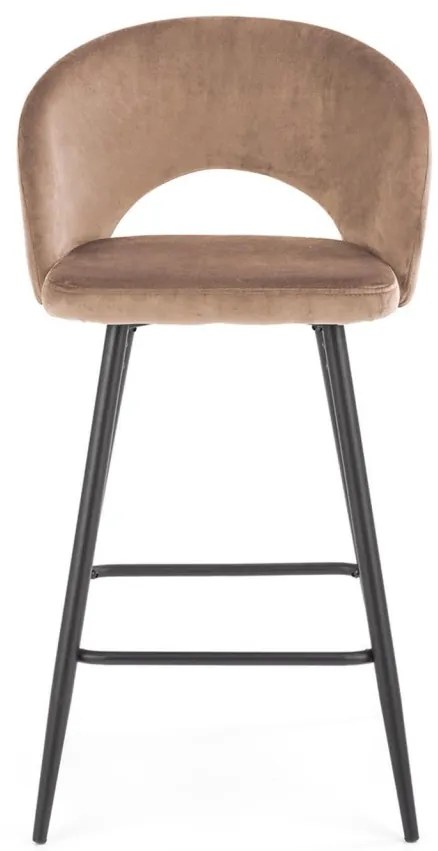 Scaun de bar H96 velvet bej