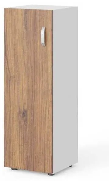 Dulap mediu Manager 39,9 x 42,2 x 119,5 cm, stânga, nuca warmia / alb